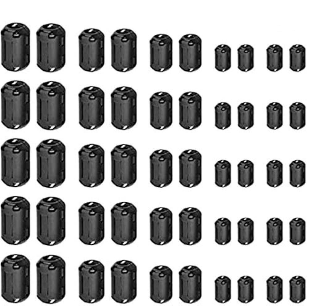 Amazon | フェライトコア 内径3.5Φ 5Φ 7Φ 9Φ 13Φ 50個セット